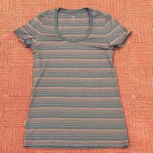 Icebreaker XS merino wool Women's Striped base layer Tee - STAINED